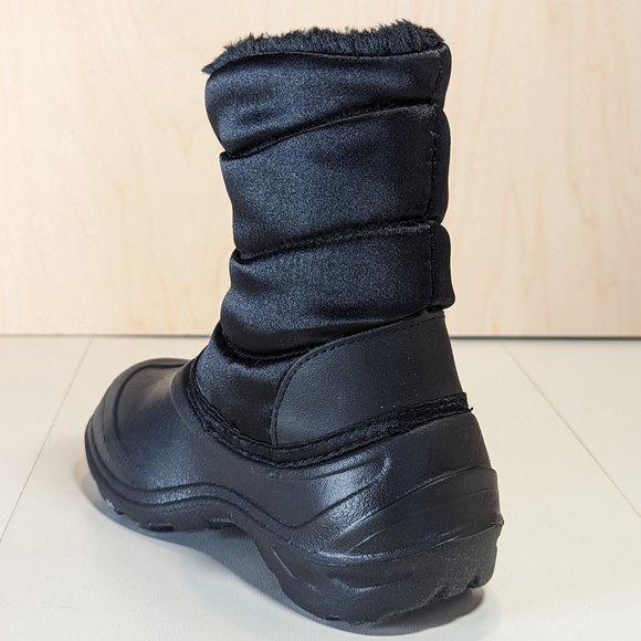 The Little Captain Toddler Warm Fur Comfy Lightweight Snow Boots - Black - - Picture 6 of 6